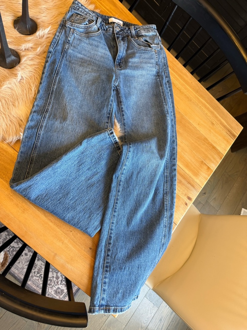 Vervet Classic High-Rise Wide Leg Blue Jeans